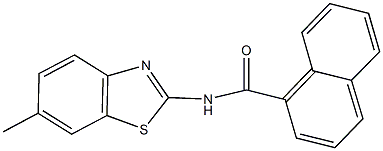 N-(6-methyl-1,3-benzothiazol-2-yl)-1-naphthamide Structure