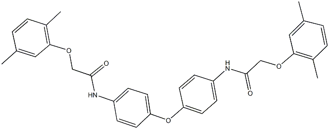 2-(2,5-dimethylphenoxy)-N-[4-(4-{[(2,5-dimethylphenoxy)acetyl]amino}phenoxy)phenyl]acetamide 구조식 이미지
