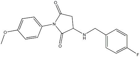 3-[(4-fluorobenzyl)amino]-1-(4-methoxyphenyl)-2,5-pyrrolidinedione Structure