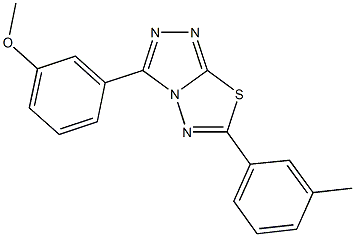 methyl 3-[6-(3-methylphenyl)[1,2,4]triazolo[3,4-b][1,3,4]thiadiazol-3-yl]phenyl ether Structure