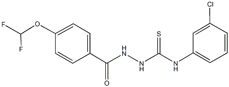 N-(3-chlorophenyl)-2-[4-(difluoromethoxy)benzoyl]hydrazinecarbothioamide 구조식 이미지