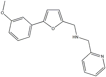 N-{[5-(3-methoxyphenyl)-2-furyl]methyl}-N-(2-pyridinylmethyl)amine Structure