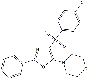 4-{4-[(4-chlorophenyl)sulfonyl]-2-phenyl-1,3-oxazol-5-yl}morpholine 구조식 이미지