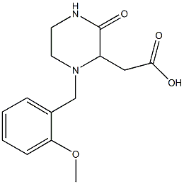 [1-(2-methoxybenzyl)-3-oxo-2-piperazinyl]acetic acid 구조식 이미지