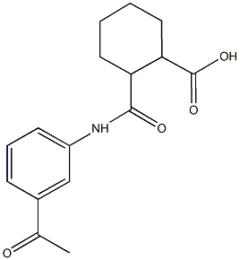 2-[(3-acetylanilino)carbonyl]cyclohexanecarboxylic acid Structure