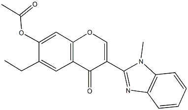 6-ethyl-3-(1-methyl-1H-benzimidazol-2-yl)-4-oxo-4H-chromen-7-yl acetate Structure