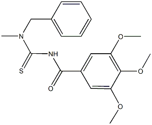 N-benzyl-N-methyl-N'-(3,4,5-trimethoxybenzoyl)thiourea 구조식 이미지