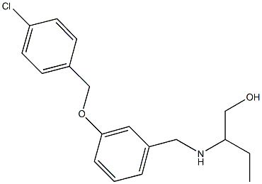 2-({3-[(4-chlorobenzyl)oxy]benzyl}amino)-1-butanol 구조식 이미지