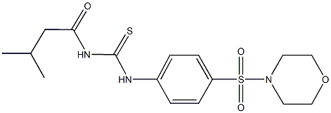 N-(3-methylbutanoyl)-N'-[4-(4-morpholinylsulfonyl)phenyl]thiourea Structure