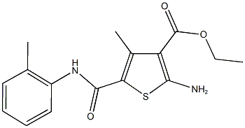 ethyl 2-amino-4-methyl-5-(2-toluidinocarbonyl)-3-thiophenecarboxylate 구조식 이미지