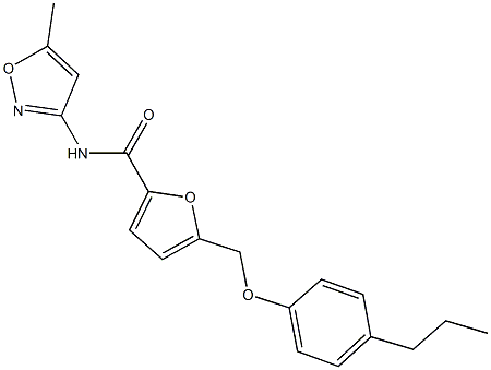 N-(5-methyl-3-isoxazolyl)-5-[(4-propylphenoxy)methyl]-2-furamide Structure