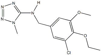 N-(3-chloro-4-ethoxy-5-methoxybenzyl)-N-(1-methyl-1H-tetraazol-5-yl)amine Structure
