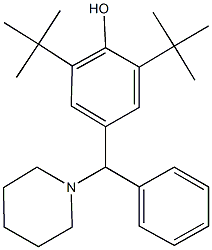 2,6-ditert-butyl-4-[phenyl(1-piperidinyl)methyl]phenol 구조식 이미지