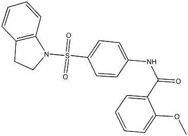 N-[4-(2,3-dihydro-1H-indol-1-ylsulfonyl)phenyl]-2-methoxybenzamide Structure