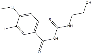 N-(2-hydroxyethyl)-N'-(3-iodo-4-methoxybenzoyl)thiourea 구조식 이미지