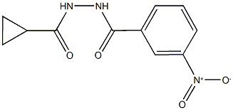 N'-{3-nitrobenzoyl}cyclopropanecarbohydrazide Structure