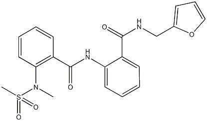 N-(2-{[(2-furylmethyl)amino]carbonyl}phenyl)-2-[methyl(methylsulfonyl)amino]benzamide 구조식 이미지
