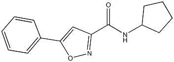 N-cyclopentyl-5-phenyl-3-isoxazolecarboxamide 구조식 이미지