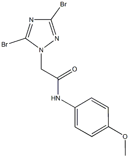 2-(3,5-dibromo-1H-1,2,4-triazol-1-yl)-N-(4-methoxyphenyl)acetamide Structure