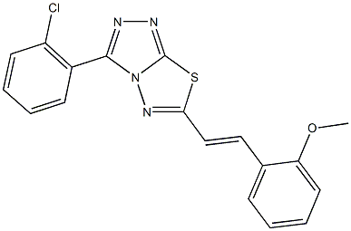 2-{2-[3-(2-chlorophenyl)[1,2,4]triazolo[3,4-b][1,3,4]thiadiazol-6-yl]vinyl}phenyl methyl ether 구조식 이미지