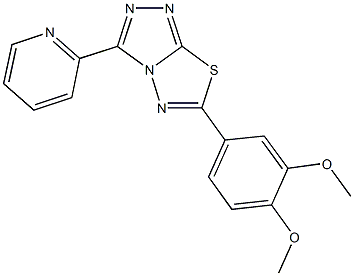 6-(3,4-dimethoxyphenyl)-3-(2-pyridinyl)[1,2,4]triazolo[3,4-b][1,3,4]thiadiazole 구조식 이미지