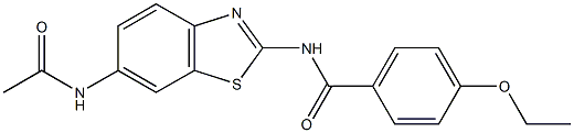 N-[6-(acetylamino)-1,3-benzothiazol-2-yl]-4-ethoxybenzamide 구조식 이미지