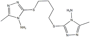 3-({4-[(4-amino-5-methyl-4H-1,2,4-triazol-3-yl)sulfanyl]butyl}sulfanyl)-5-methyl-4H-1,2,4-triazol-4-ylamine 구조식 이미지