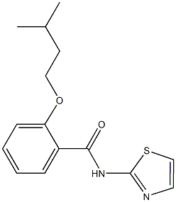 2-(isopentyloxy)-N-(1,3-thiazol-2-yl)benzamide 구조식 이미지