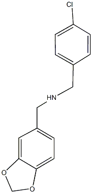 N-(1,3-benzodioxol-5-ylmethyl)-N-(4-chlorobenzyl)amine 구조식 이미지