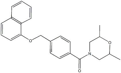 2,6-dimethyl-4-{4-[(1-naphthyloxy)methyl]benzoyl}morpholine Structure