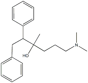 6-(dimethylamino)-3-methyl-1,2-diphenyl-3-hexanol 구조식 이미지