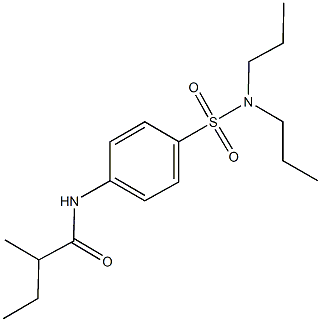 N-{4-[(dipropylamino)sulfonyl]phenyl}-2-methylbutanamide Structure