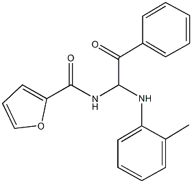 N-[2-oxo-2-phenyl-1-(2-toluidino)ethyl]-2-furamide 구조식 이미지