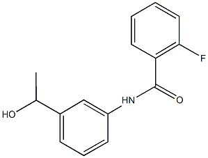 2-fluoro-N-[3-(1-hydroxyethyl)phenyl]benzamide 구조식 이미지