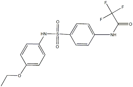 N-{4-[(4-ethoxyanilino)sulfonyl]phenyl}-2,2,2-trifluoroacetamide 구조식 이미지