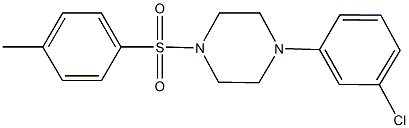 1-(3-chlorophenyl)-4-[(4-methylphenyl)sulfonyl]piperazine Structure