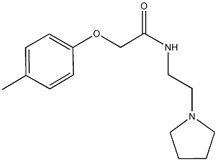 2-(4-methylphenoxy)-N-[2-(1-pyrrolidinyl)ethyl]acetamide 구조식 이미지