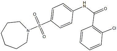 N-[4-(azepan-1-ylsulfonyl)phenyl]-2-chlorobenzamide 구조식 이미지