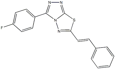 3-(4-fluorophenyl)-6-(2-phenylvinyl)[1,2,4]triazolo[3,4-b][1,3,4]thiadiazole Structure
