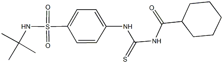 N-(tert-butyl)-4-({[(cyclohexylcarbonyl)amino]carbothioyl}amino)benzenesulfonamide 구조식 이미지