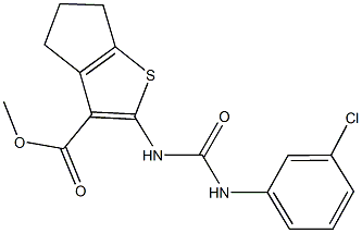 methyl 2-{[(3-chloroanilino)carbonyl]amino}-5,6-dihydro-4H-cyclopenta[b]thiophene-3-carboxylate Structure