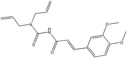 N,N-diallyl-N'-[3-(3,4-dimethoxyphenyl)acryloyl]thiourea Structure
