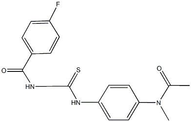 N-[4-({[(4-fluorobenzoyl)amino]carbothioyl}amino)phenyl]-N-methylacetamide 구조식 이미지