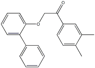 2-([1,1'-biphenyl]-2-yloxy)-1-(3,4-dimethylphenyl)ethanone 구조식 이미지