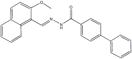 N'-[(2-methoxy-1-naphthyl)methylene][1,1'-biphenyl]-4-carbohydrazide 구조식 이미지