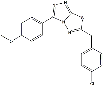 4-[6-(4-chlorobenzyl)[1,2,4]triazolo[3,4-b][1,3,4]thiadiazol-3-yl]phenyl methyl ether Structure