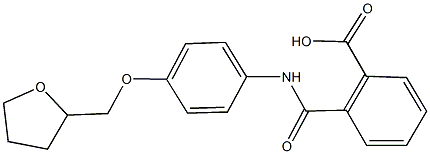 2-{[4-(tetrahydro-2-furanylmethoxy)anilino]carbonyl}benzoic acid Structure