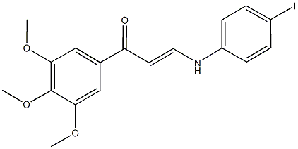 3-(4-iodoanilino)-1-(3,4,5-trimethoxyphenyl)-2-propen-1-one 구조식 이미지