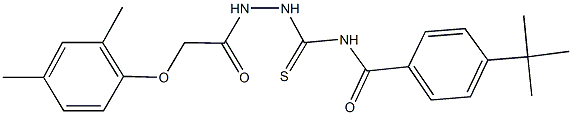 4-tert-butyl-N-({2-[(2,4-dimethylphenoxy)acetyl]hydrazino}carbothioyl)benzamide Structure