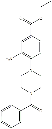 ethyl 3-amino-4-(4-benzoyl-1-piperazinyl)benzoate 구조식 이미지